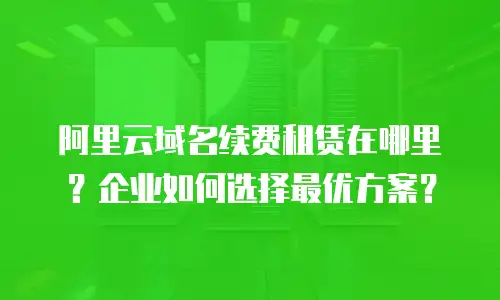 阿里云域名续费租赁在哪里？企业如何选择最优方案？