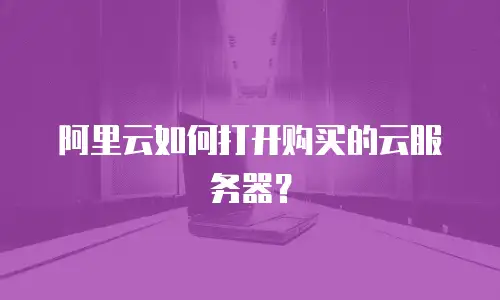 阿里云如何打开购买的云服务器？