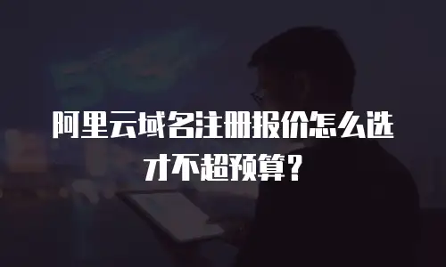 阿里云域名注册报价怎么选才不超预算？