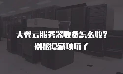 天翼云服务器收费怎么收？别被隐藏项坑了