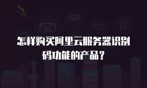 怎样购买阿里云服务器识别码功能的产品？