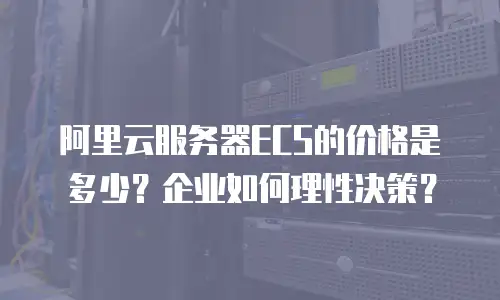 阿里云服务器ECS的价格是多少？企业如何理性决策？