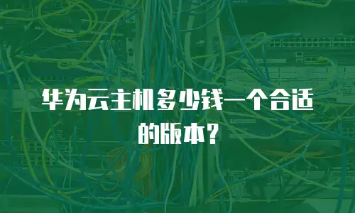 华为云主机多少钱一个合适的版本？