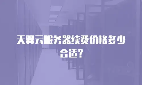 天翼云服务器续费价格多少合适？