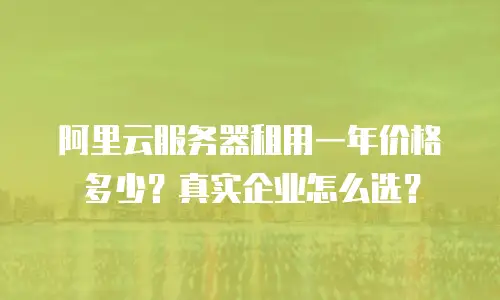 阿里云服务器租用一年价格多少？真实企业怎么选？