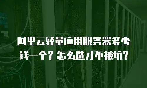 阿里云轻量应用服务器多少钱一个？怎么选才不被坑？