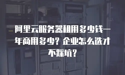 阿里云服务器租用多少钱一年商用多少？企业怎么选才不踩坑？