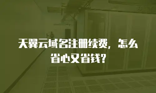 天翼云域名注册续费，怎么省心又省钱？