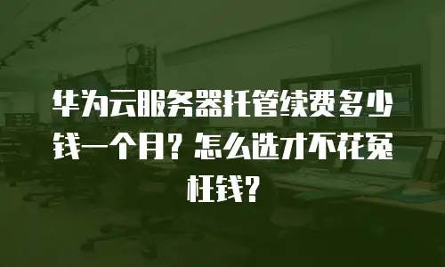 华为云服务器托管续费多少钱一个月？怎么选才不花冤枉钱？