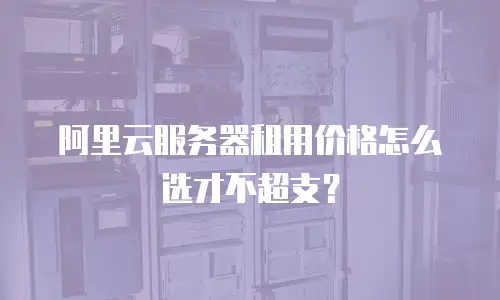 阿里云服务器租用价格怎么选才不超支？