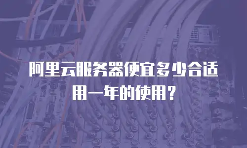 阿里云服务器便宜多少合适用一年的使用？