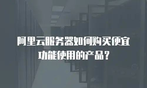 阿里云服务器如何购买便宜功能使用的产品？
