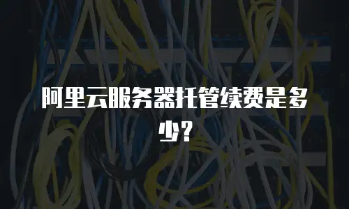 阿里云服务器托管续费是多少？
