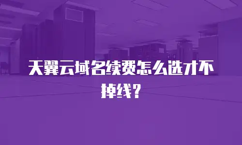 天翼云域名续费怎么选才不掉线？