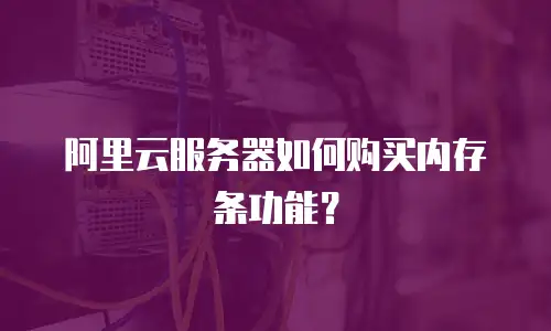 阿里云服务器如何购买内存条功能？