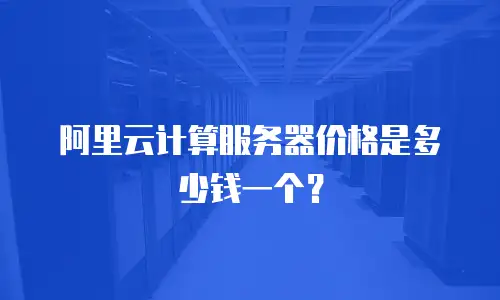 阿里云计算服务器价格是多少钱一个？