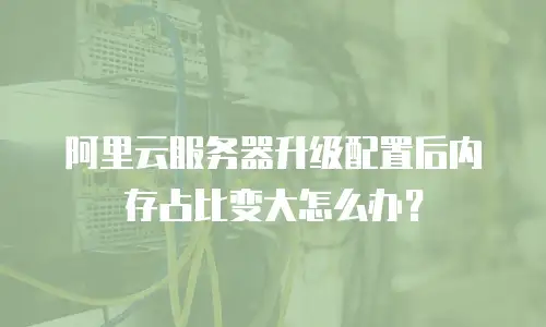 阿里云服务器升级配置后内存占比变大怎么办？