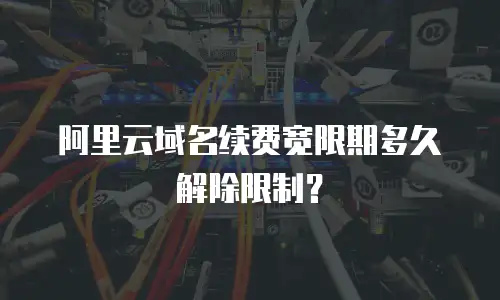 阿里云域名续费宽限期多久解除限制？