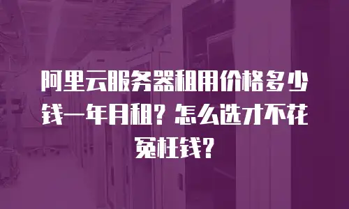 阿里云服务器租用价格多少钱一年月租？怎么选才不花冤枉钱？