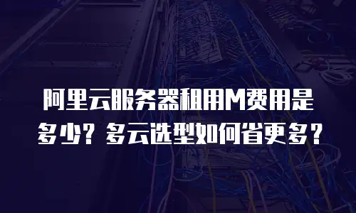 阿里云服务器租用M费用是多少？多云选型如何省更多？