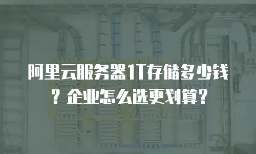 阿里云服务器1T存储多少钱？企业怎么选更划算？