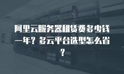 阿里云服务器租赁费多少钱一年？多云平台选型怎么省？