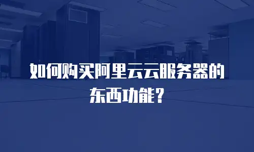 如何购买阿里云云服务器的东西功能？