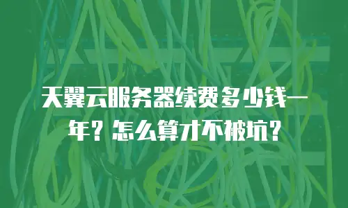 天翼云服务器续费多少钱一年？怎么算才不被坑？