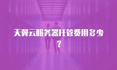 天翼云服务器托管费用多少？