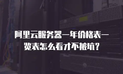 阿里云服务器一年价格表一览表怎么看才不被坑？
