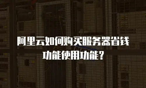 阿里云如何购买服务器省钱功能使用功能？