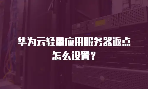 华为云轻量应用服务器返点怎么设置？