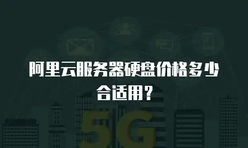 阿里云服务器硬盘价格多少合适用？