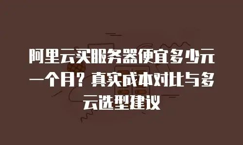阿里云买服务器便宜多少元一个月？真实成本对比与多云选型建议