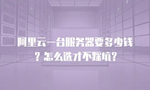 阿里云一台服务器要多少钱？怎么选才不踩坑？
