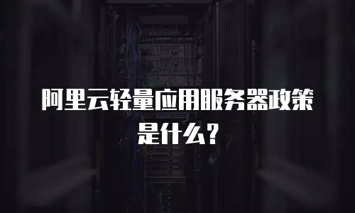 阿里云轻量应用服务器政策是什么？