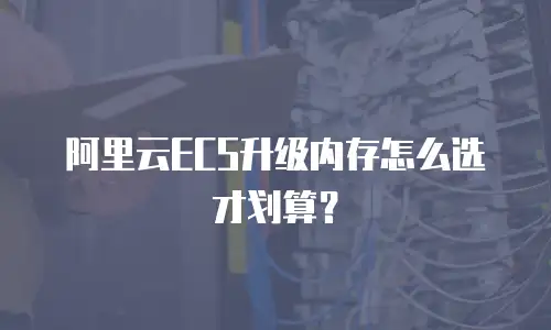阿里云ECS升级内存怎么选才划算？