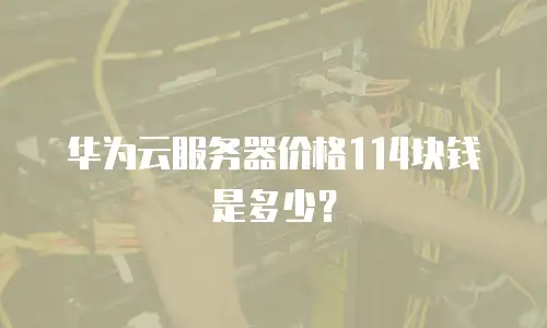 华为云服务器价格114块钱是多少？