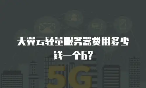 天翼云轻量服务器费用多少钱一个G？