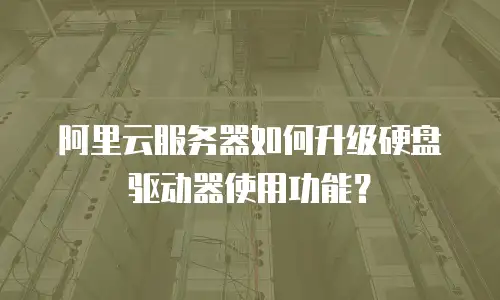 阿里云服务器如何升级硬盘驱动器使用功能？