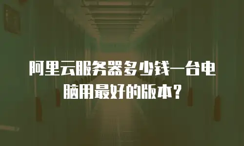 阿里云服务器多少钱一台电脑用最好的版本？