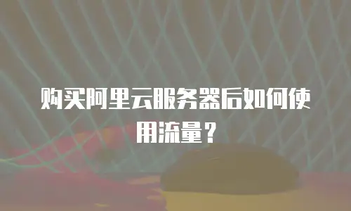 购买阿里云服务器后如何使用流量？
