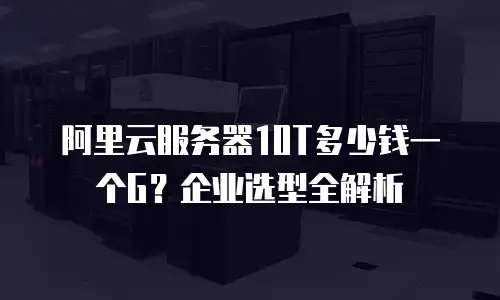 阿里云服务器10T多少钱一个G？企业选型全解析