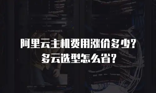 阿里云主机费用涨价多少？多云选型怎么省？