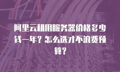 阿里云租用服务器价格多少钱一年？怎么选才不浪费预算？