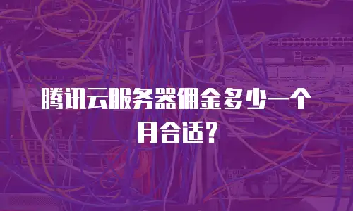 腾讯云服务器佣金多少一个月合适？