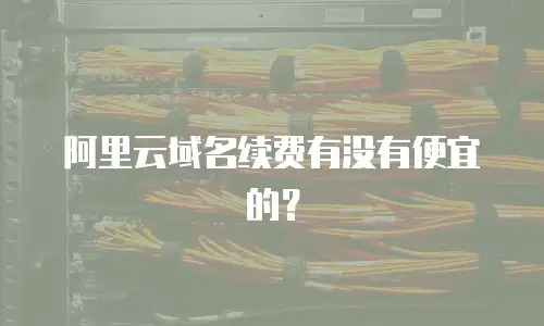 阿里云域名续费有没有便宜的？