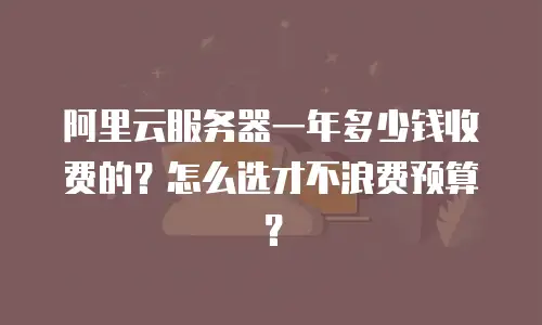 阿里云服务器一年多少钱收费的？怎么选才不浪费预算？
