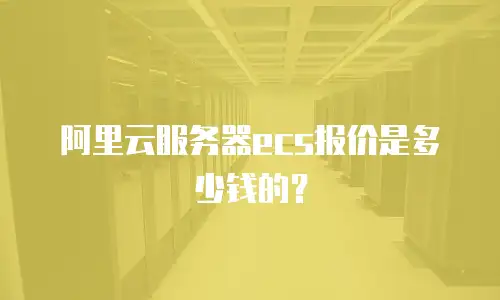 阿里云服务器ecs报价是多少钱的？
