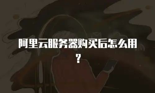阿里云服务器购买后怎么用？